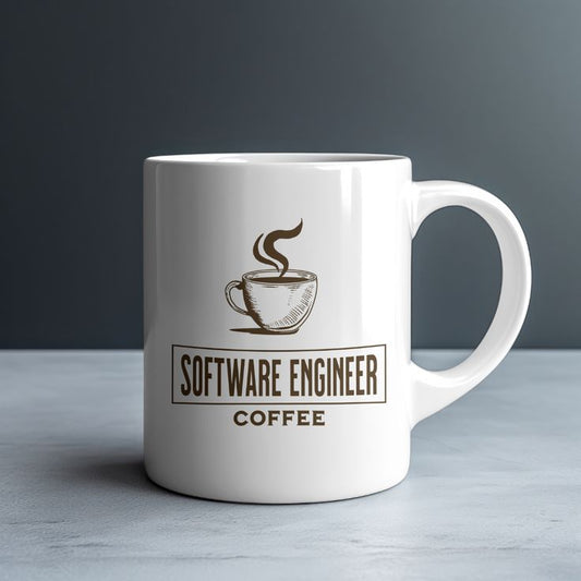 Software Engineer Coffee Mug – Powered by Code & Coffee